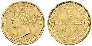 2 Dólar Reino Unido de Gran Bretaña e Irlanda (1801-1922) Oro Victoria (1819 - 1901)