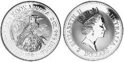 2 Dólar Australia (1939 - ) Plata Isabel II (1926-2022)