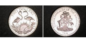 2 Dólar Bahamas Plata 