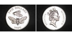 2 Dólar Bermudas Plata Isabel II (1926-2022)
