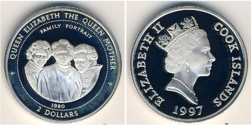 2 Dólar Islas Cook Plata 