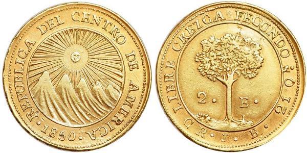 2 Escudo Costa Rica / Federal Republic of Central America (1823 - 1838) Gold 