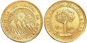 2 Escudo Costa Rica / Zentralamerikanische Konföderation (1823 - 1838) Gold 