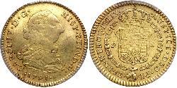 2 Escudo Peru Gold Charles IV of Spain (1748-1819)