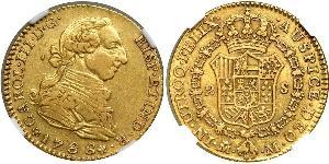 2 Escudo Peru Gold Charles III of Spain (1716 -1788)