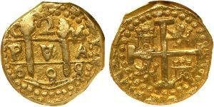 2 Escudo Peru Gold Karl II. von Spanien (1661-1700)