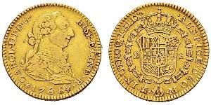 2 Escudo Peru Gold Karl III. von Spanien (1716 -1788)