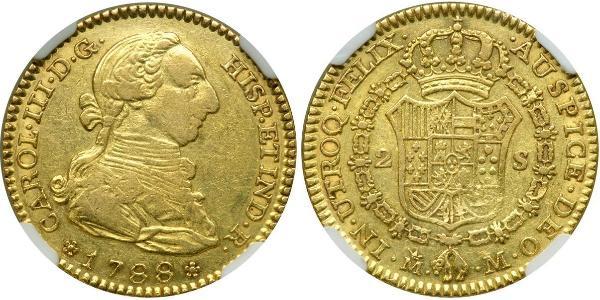 2 Escudo Peru Gold Charles III of Spain (1716 -1788)