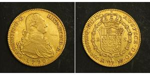 2 Escudo Spanisches Kolonialreich (1700 - 1808) Gold Karl IV (1748-1819)