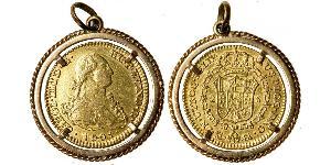 2 Escudo Spanisches Kolonialreich (1700 - 1808) Gold Karl IV (1748-1819)