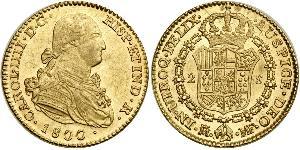 2 Escudo Spanisches Kolonialreich (1700 - 1808) Gold Karl IV (1748-1819)