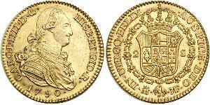 2 Escudo Spanish Empire (1700 - 1808) Gold Charles IV of Spain (1748-1819)