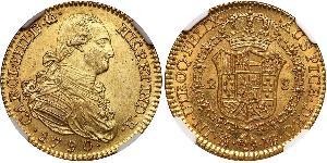 2 Escudo Spanish Empire (1700 - 1808) Gold Charles IV of Spain (1748-1819)