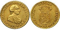 2 Escudo Spanish Mexico  / Kingdom of New Spain (1519 - 1821) Gold Charles III of Spain (1716 -1788)