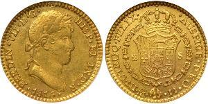 2 Escudo Spanish Mexico  / Kingdom of New Spain (1519 - 1821) Gold Ferdinand VII of Spain (1784-1833)