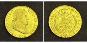 2 Escudo Spanish Mexico  / Kingdom of New Spain (1519 - 1821) Gold Ferdinand VII of Spain (1784-1833)