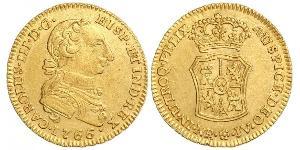 2 Escudo Viceroyalty of New Granada (1717 - 1819) Gold Charles III of Spain (1716 -1788)