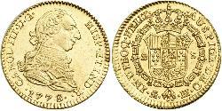 2 Escudo Peru Gold Karl III. von Spanien (1716 -1788)