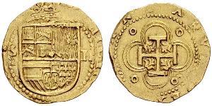 2 Escudo Habsburg Empire (1526-1804) / Spanien Or Philippe II d