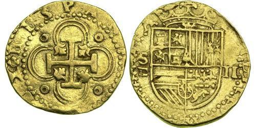 2 Escudo Habsburg Empire (1526-1804) / Spanien Or Philippe II d