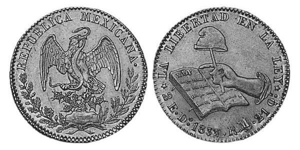 2 Escudo Second Federal Republic of Mexico (1846 - 1863) Or 