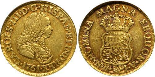 2 Escudo Vice-royauté de Nouvelle-Grenade (1717 - 1819) Or Charles III d