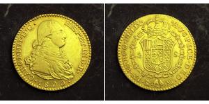 2 Escudo Imperio español (1700 - 1808) Oro Carlos IV de España (1748-1819)