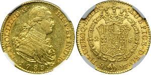 2 Escudo Impero spagnolo (1700 - 1808) Oro Carlo IV di Spagna (1748-1819)