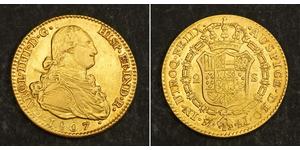 2 Escudo Impero spagnolo (1700 - 1808) Oro Carlo IV di Spagna (1748-1819)