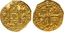 2 Escudo Perù Oro Carlo II di Spagna (1661-1700)