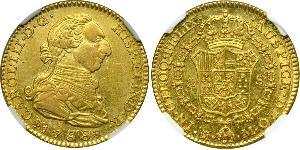 2 Escudo Perù Oro Carlo III di Spagna (1716 -1788)