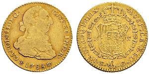 2 Escudo Perù Oro Carlo III di Spagna (1716 -1788)