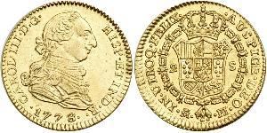 2 Escudo Perù Oro Carlo III di Spagna (1716 -1788)