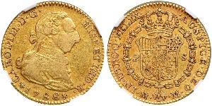 2 Escudo Perù Oro Carlo III di Spagna (1716 -1788)