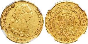 2 Escudo Perù Oro Carlo III di Spagna (1716 -1788)