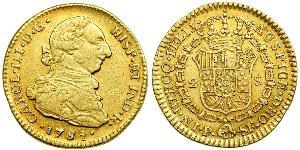 2 Escudo Perú Oro Carlos III de España (1716 -1788)