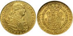 2 Escudo Vicereame della Nuova Granada (1717 - 1819) Oro Carlo IV di Spagna (1748-1819)