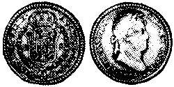 2 Escudo Virreinato de Nueva España (1519 - 1821) Oro Fernando VII de España (1784-1833)