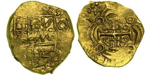 2 Escudo New Kingdom of Granada (1549 - 1739) 金 Philip V of Spain(1683-1746)