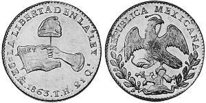 2 Escudo Second Federal Republic of Mexico (1846 - 1863) 金 