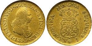 2 Escudo 新格拉納達總督轄區 (1717 - 1819) 金 费尔南多六世 (1713-1759)