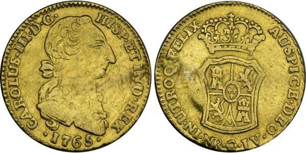 2 Escudo 新格拉納達總督轄區 (1717 - 1819) 金 卡洛斯三世 (西班牙) (1716 -1788)