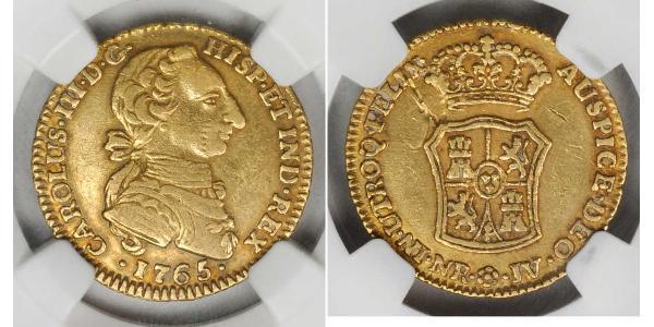 2 Escudo 新格拉納達總督轄區 (1717 - 1819) 金 卡洛斯三世 (西班牙) (1716 -1788)