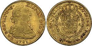 2 Escudo 新西班牙總督轄區 (1535 - 1821) 金 卡洛斯三世 (西班牙) (1716 -1788)