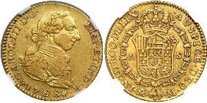 2 Escudo 秘鲁 金 卡洛斯三世 (西班牙) (1716 -1788)