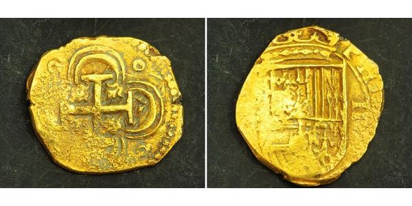 2 Escudo 西班牙 / 哈布斯堡君主國 金 腓力二世 (西班牙) (1527 - 1598)