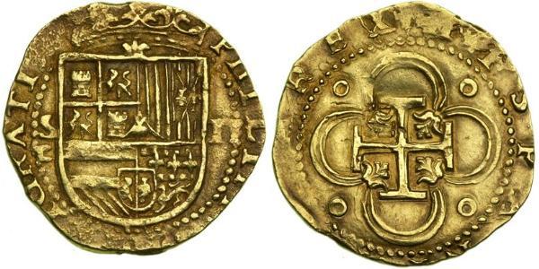 2 Escudo 西班牙 / 哈布斯堡君主國 金 腓力二世 (西班牙) (1527 - 1598)