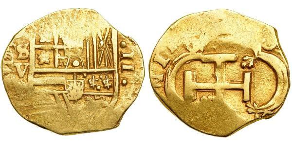2 Escudo 西班牙哈布斯堡王朝 (1516 - 1700) 金 Philip III of Spain (1578-1621)