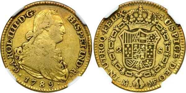 2 Escudo 西班牙帝國 金 卡洛斯四世 (1748-1819)
