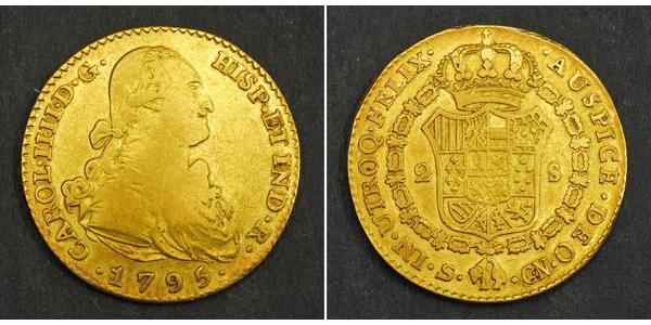 2 Escudo 西班牙帝國 金 卡洛斯四世 (1748-1819)